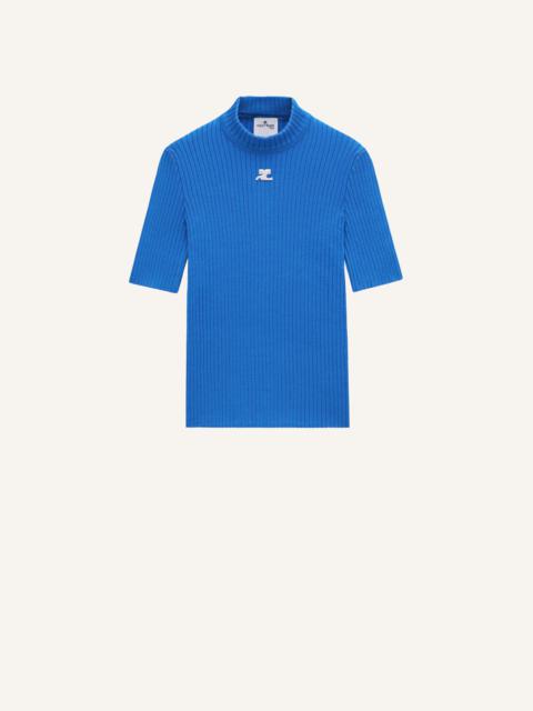 REEDITION SHORT SLEEVES RIB KNIT SWEATER