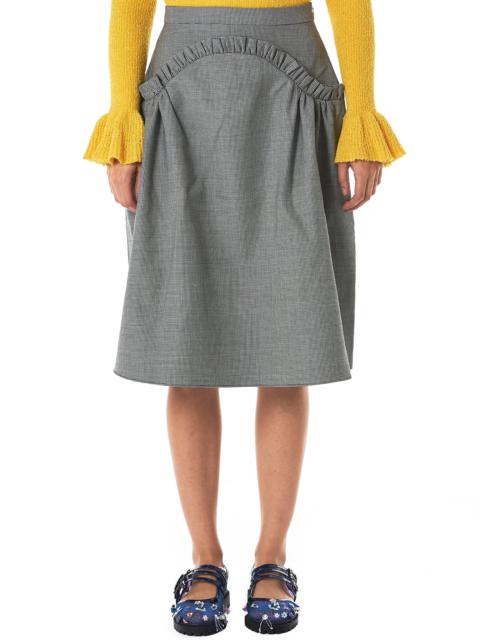 Ruche Houndstooth Skirt