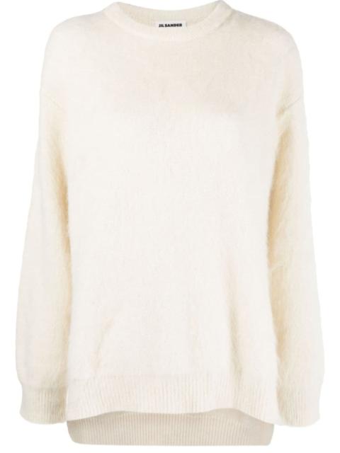 long-sleeved textured-finish jumper