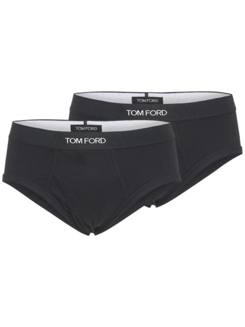 Pack of 2 logo stretch cotton briefs
