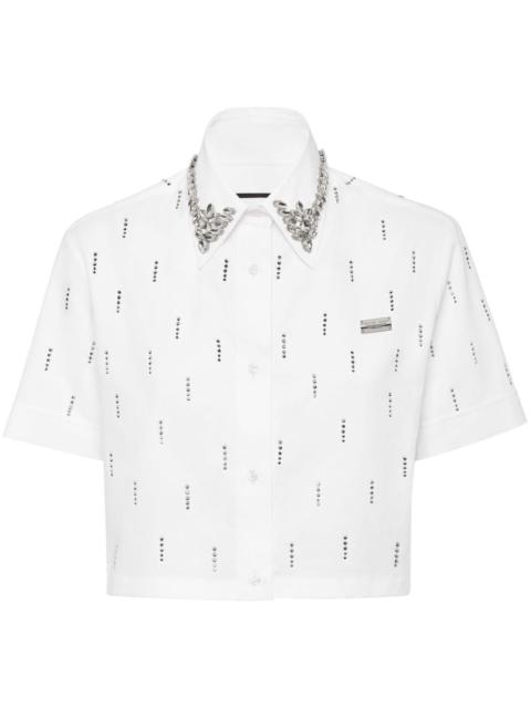 crystal-embellished shirt