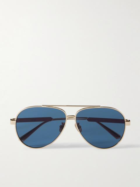 Diorcannage A1u Aviator-style Gold-tone Sunglasses