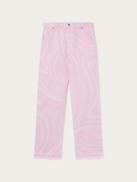 MARMO PRINT WIDE LEG DENIM