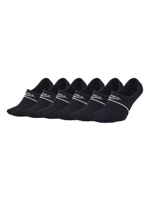 Nike Breathable Sports Low Top Socks Couple Style Black SX7168-010