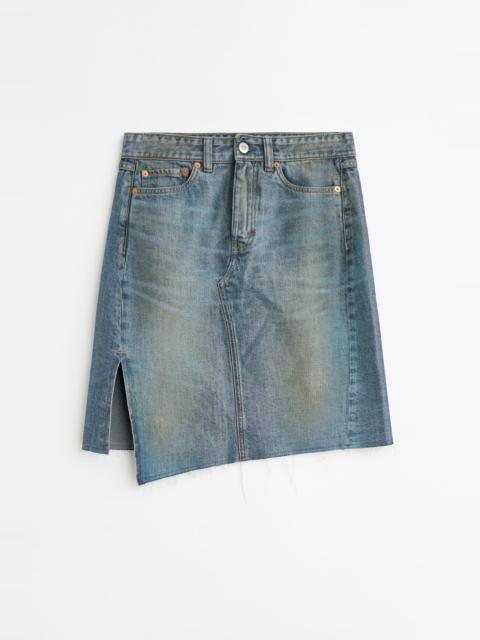 Midi Craft Skirt Kintsugi Wash Denim