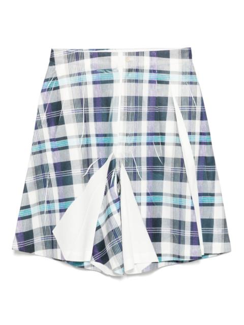 tartan overprint shorts
