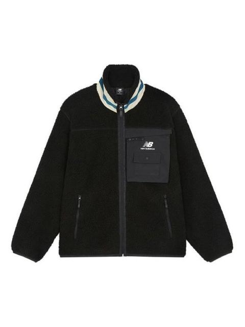 New Balance Unisex Keep Warm Stand Collar Knitting Jacket Black AMJ13393-BK