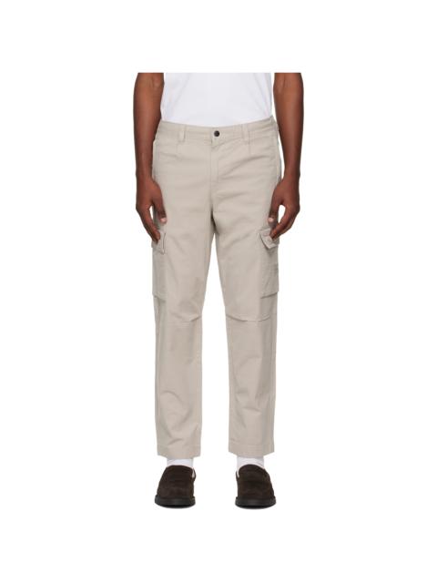 Gray Cotton Cargo Pants