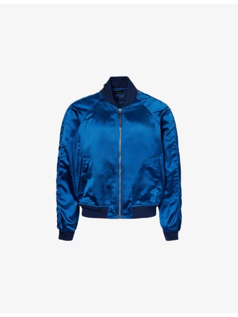 Structured Silk Bomber Jacket