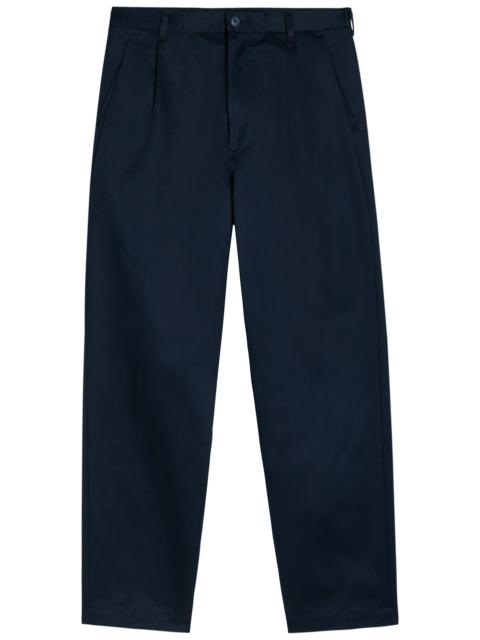 Boss Tapered-leg Cotton Trousers