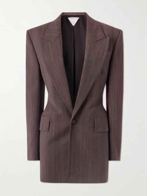 Striped Wool-blend Twill Blazer