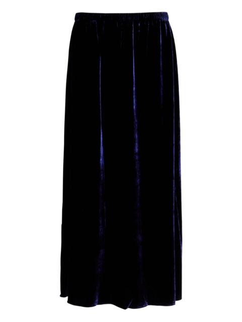 velvet maxi skirt