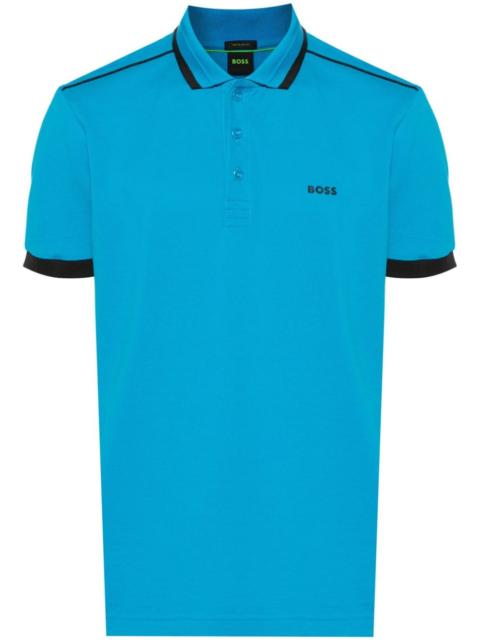 logo-print piquÃ© polo shirt