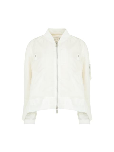 NYLON TWILL X WOOL SUITING BLOUSON