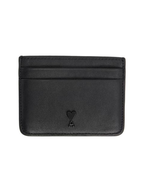 Black Smooth Leather Ami de Coeur Card Holder