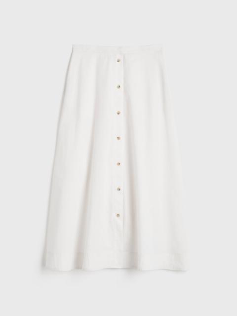 Jacquard stripe skirt white