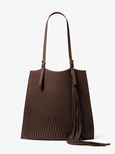 Marianne Perforated Leather Market Bag