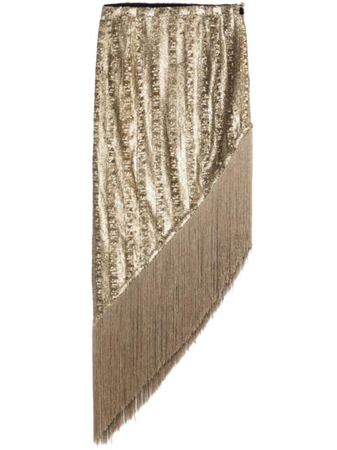 sequin-embellished midi skirt