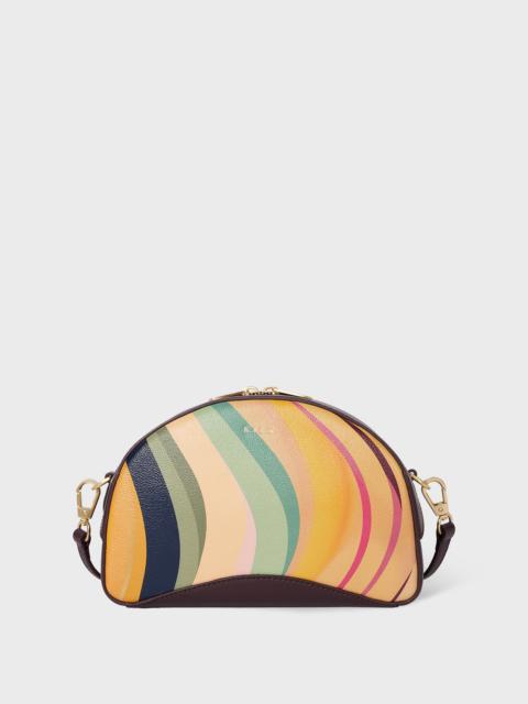 Women's 'Dusky Swirl' Leather Curved Camera Bag