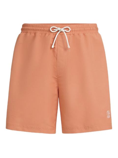 drawstring-waist swim shorts