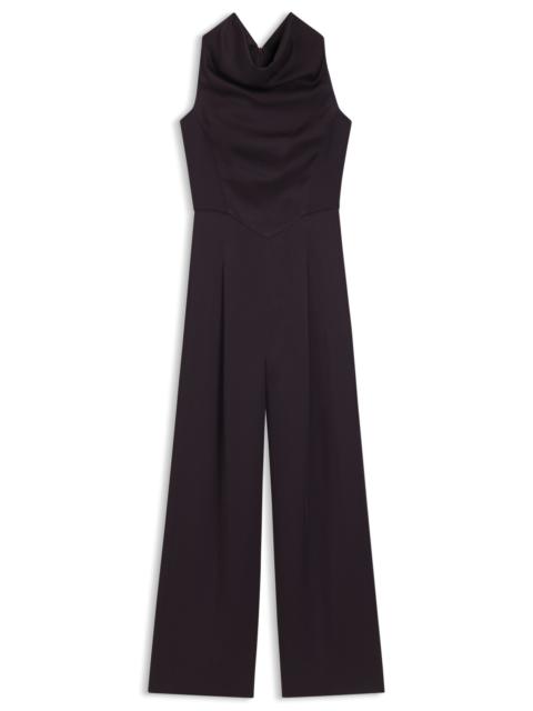 SABLÉ JUMPSUIT WITH DRAPED NECKLINE