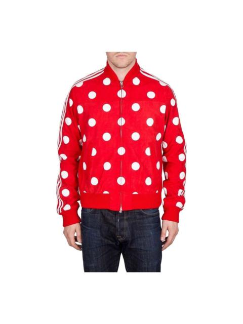 Adidas x Pharrell Big Polka Dot Leather Track Top 'Red' AB1618