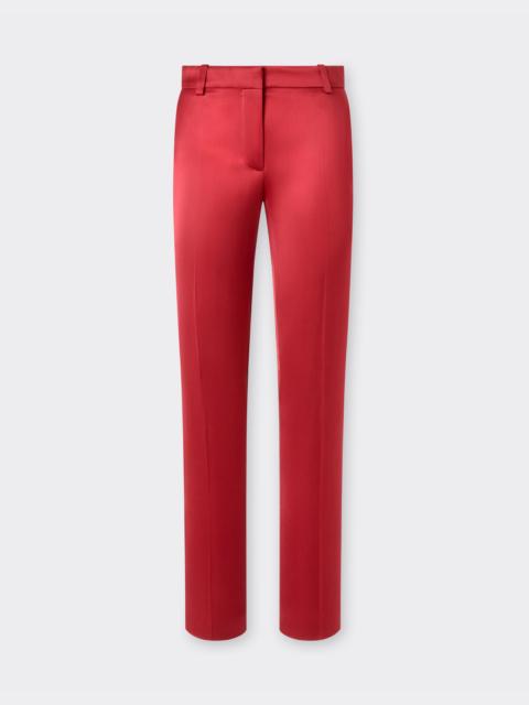 Stretch satin trousers