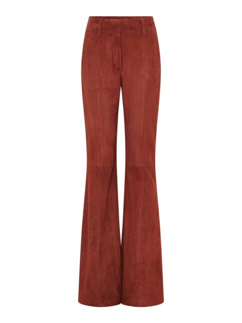Rhein Flare Pant in Burnt Sienna Suede