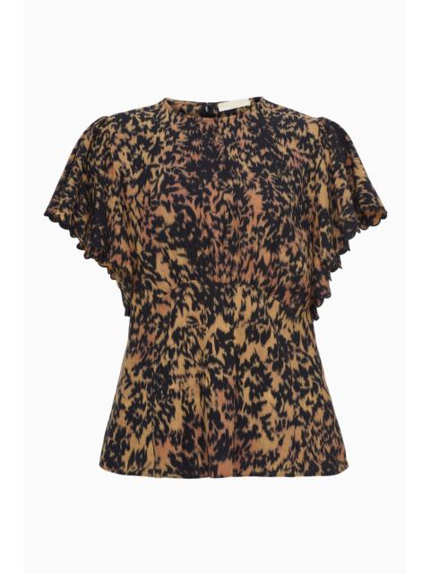 Nejma Flutter Sleeve Blouse