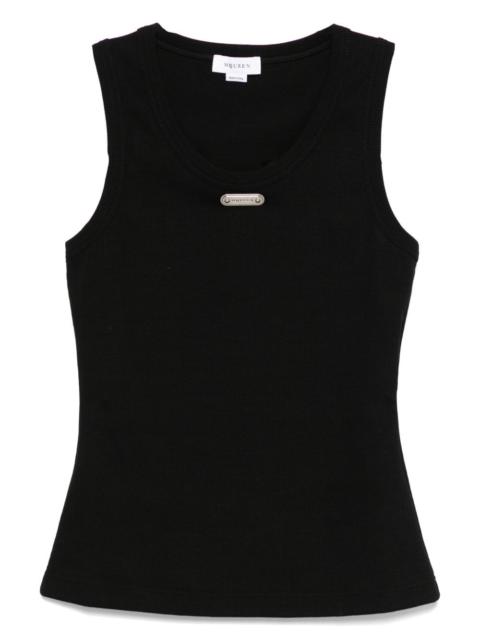 logo-plaque tank top