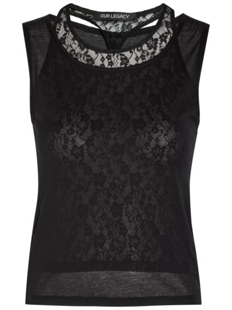 Our Legacy Swim Layered-effect Cotton-blend Tank