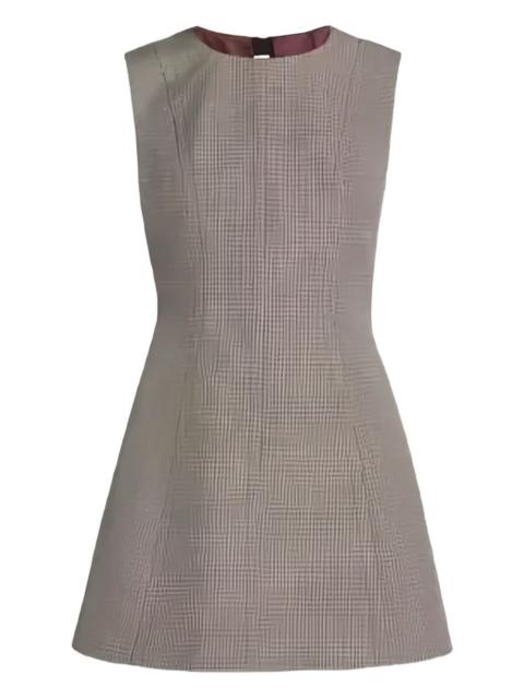 houndstooth-pattern flared mini dress