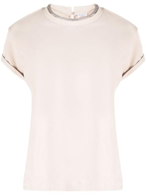 Monili-trim short-sleeve T-shirt