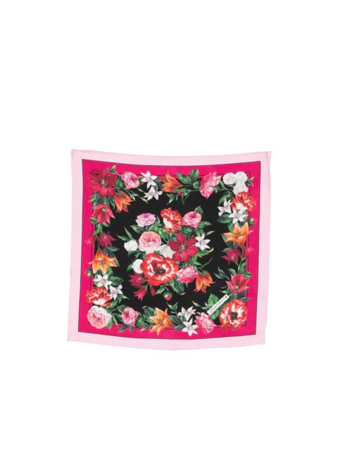 floral print square scarf