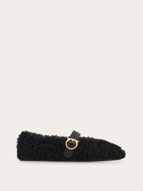 Shearling ballet flat
