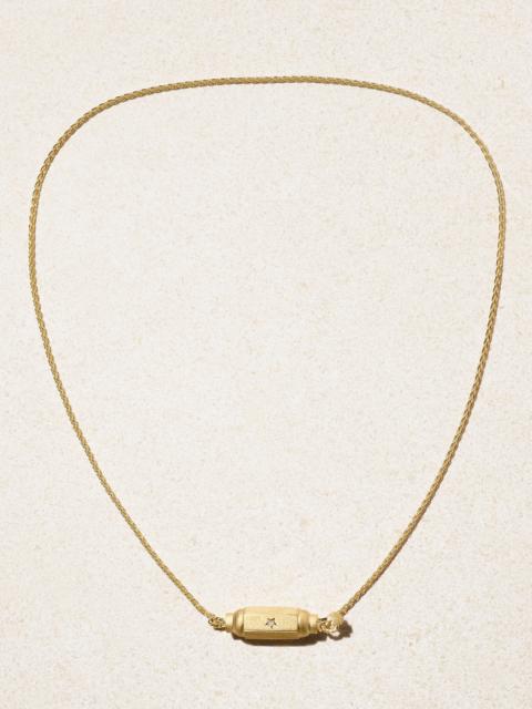 Micro Coco Locket 18-karat Gold Diamond Necklace