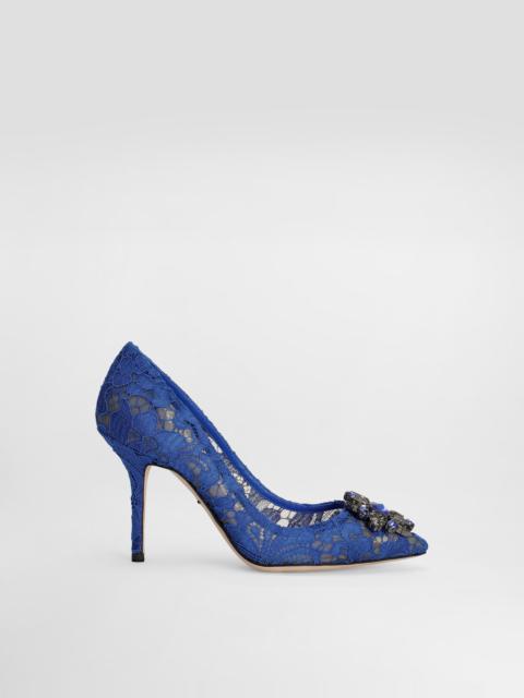 Pump in Taormina lace with crystals