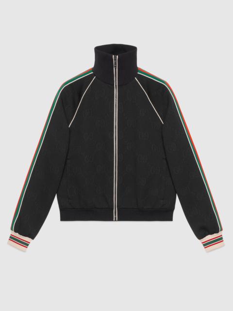 GG jacquard jersey zip jacket