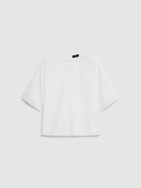 Boxy Tee in Linear Cotton