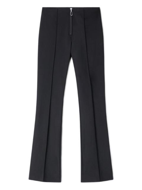 zip-up straight trousers