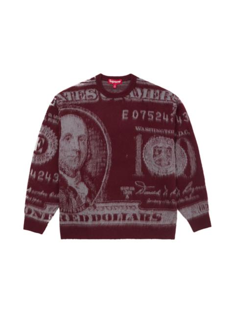 Supreme Money Sweater Burgundy