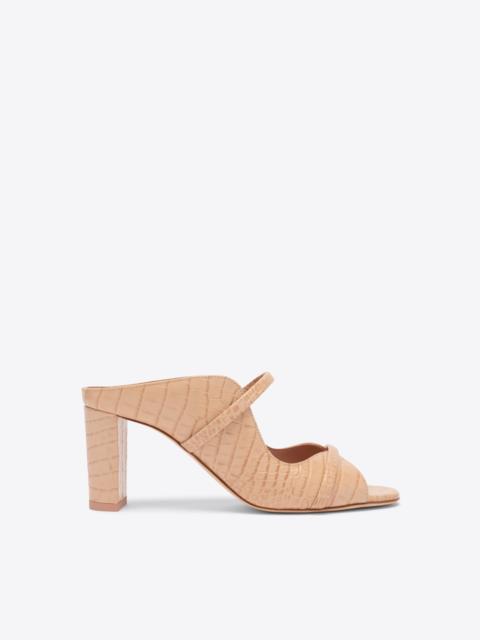 Norah 70 Buff Embossed Leather Sandals