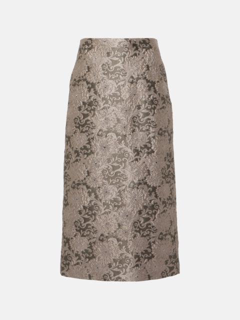 Diletta jacquard midi skirt