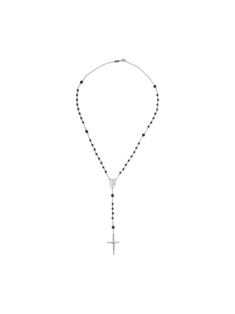 Dolce&Gabbana Men Rosary-Style Necklace With Cross