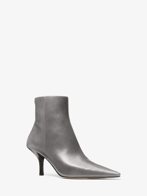 Selina Burnished Leather Ankle Boot