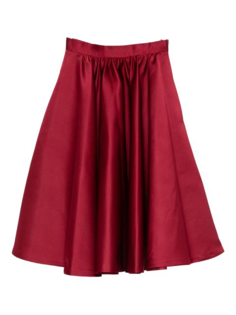pleated midi skirt