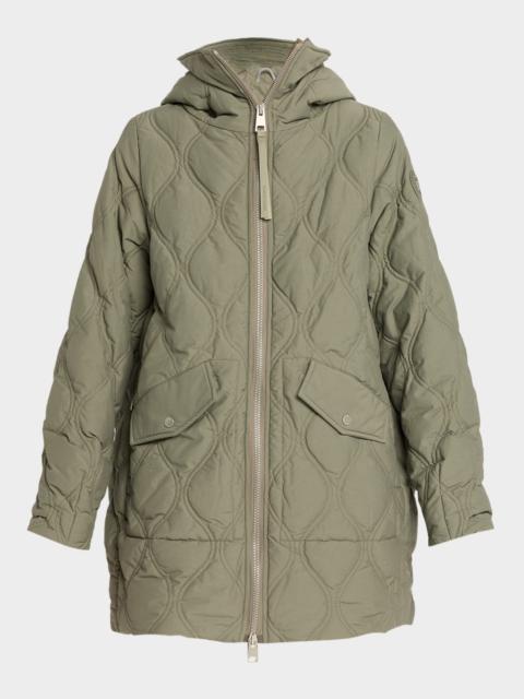 Alessia Hooded Down Quilted Coat