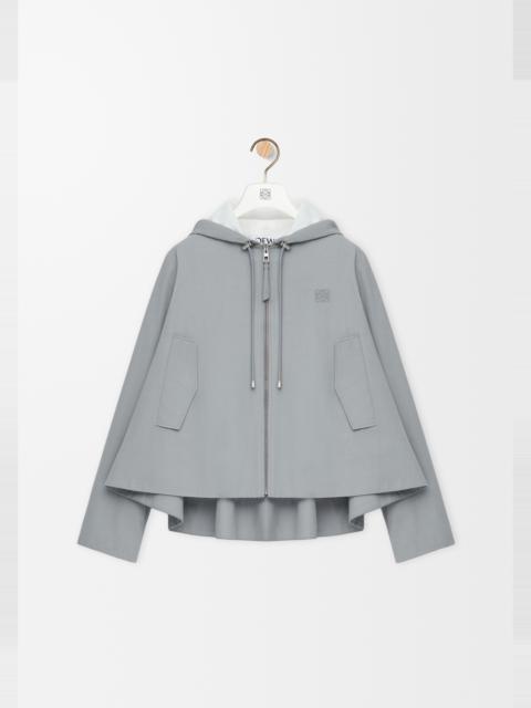 Hooded jacket in cotton