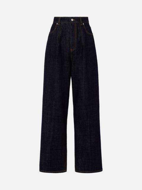 High-rise straight jeans
