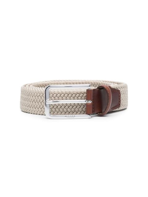 woven engraved-logo belt